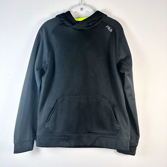 FILA Sport Hoodie Women L - XL Black Live In Motion Sweatshirt Athleisure NWOT - Picture 2 of 7